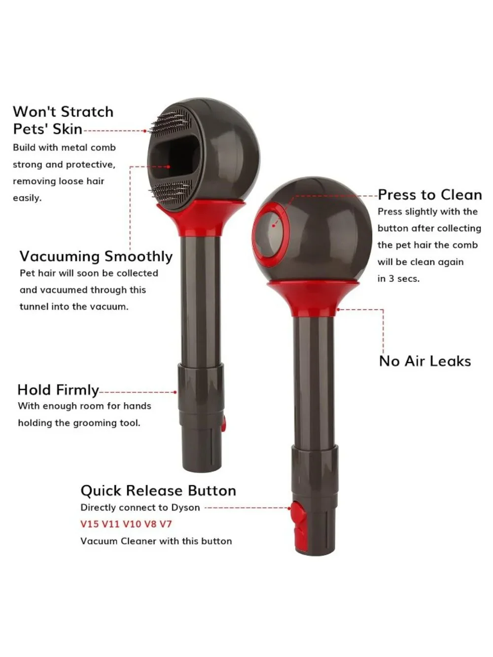 Fullclean Pet Grooming Tool Kit for Dyson GEN5, G5, V15, V12, V11, V10, V8, V7